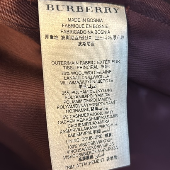 Burberry Brit burgundy wool peacoat: excellent condition: women’s size 6 - Picture 5 of 6